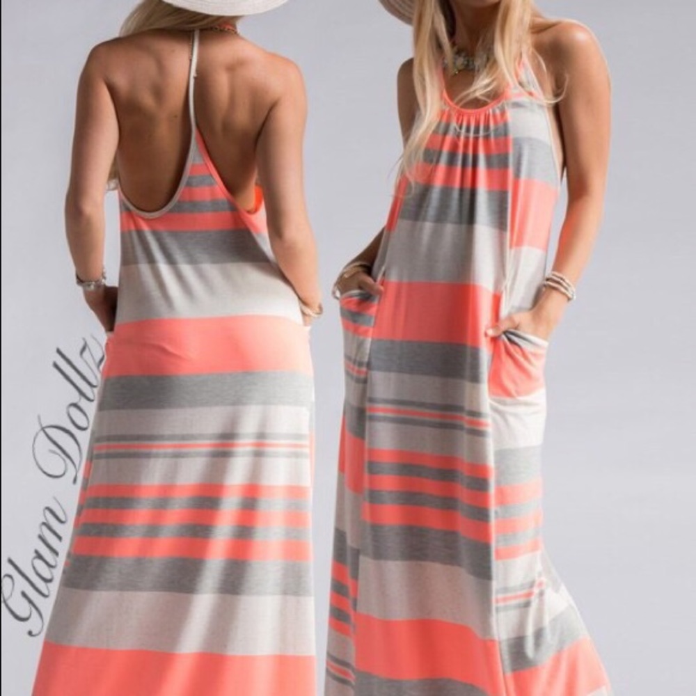 Bright colored Maxi Dress🌼